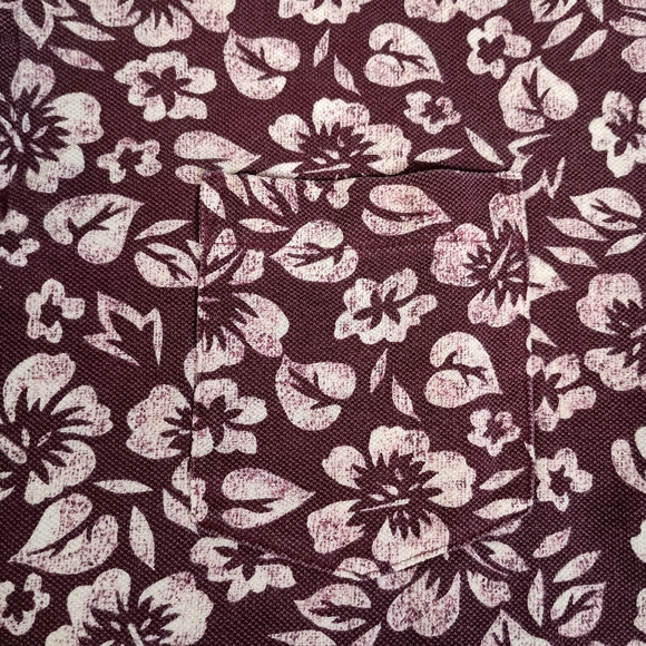 Polo by Ralph Lauren Floral Surf Beach 90's Y2K Mens XL Hawaiian Maroon Polo - Picture 5 of 8